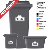 Wheelie Bin Sticker Numbers Arch Style (Pack Of 3)